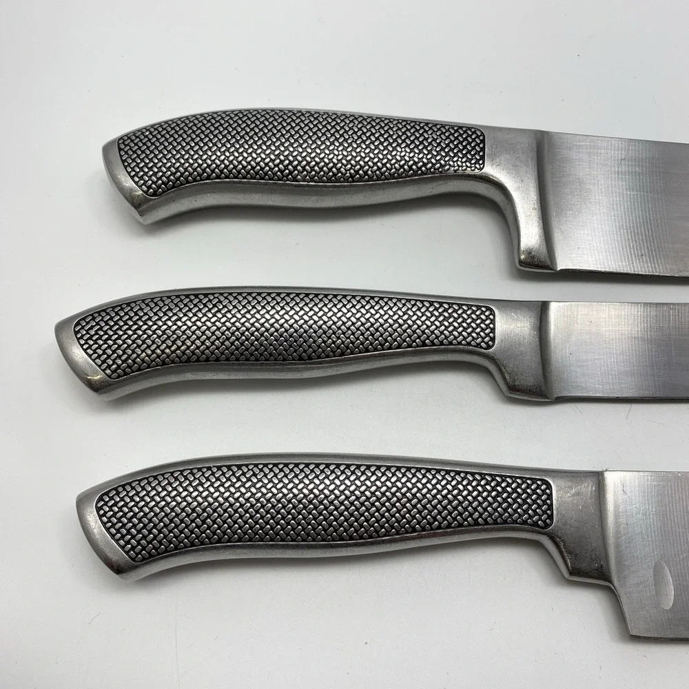 As Is Cuisinart 6 pcs Graphix Stainless Knives Chef Carving Santoku Paring Black